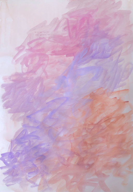 Pink abstract painting by Melinda Blair Paterson 2022